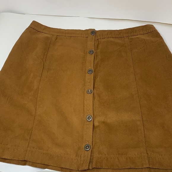 Hollister Brown suede Mini Skirt womens Juniors size 9 - Picture 3 of 11